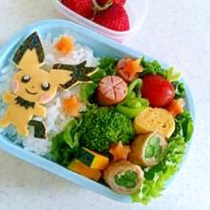 キャラ弁☆ぎざみみピチューのお弁当